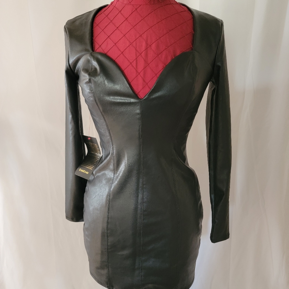 BeBe Puls mini sweetheart 💖 dress black sz 4